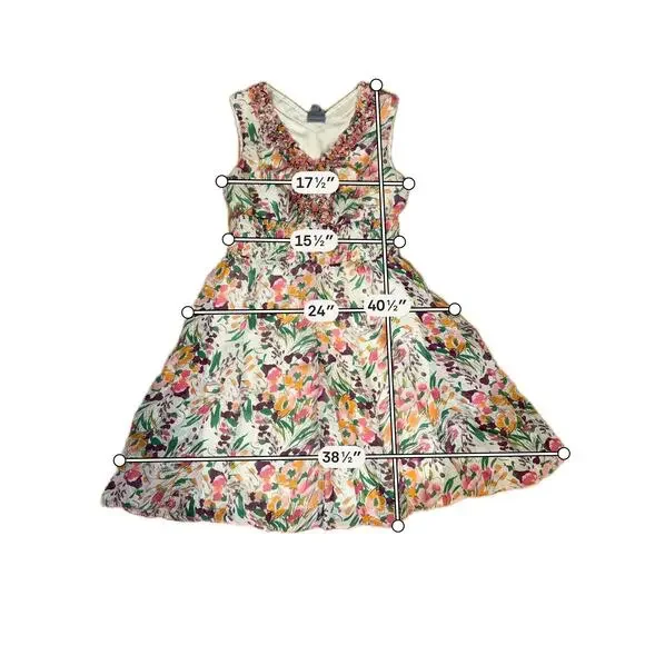 Rabbit Rabbit Rabbit Designs Dress 12 Floral Smocked Sundress Easter Wedding - Picture 5 of 9